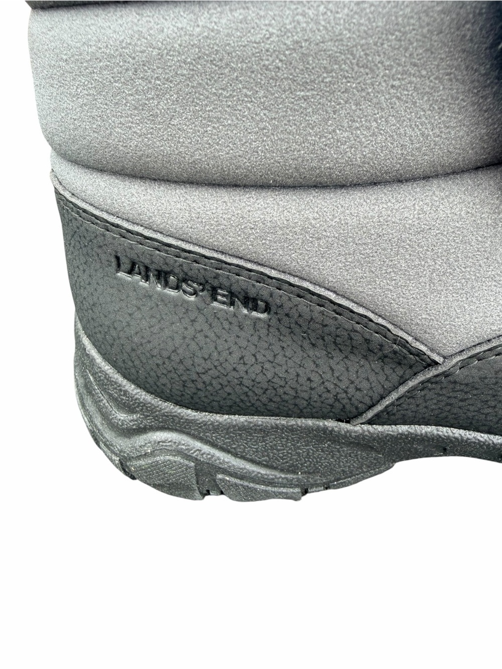 Lands End Expedition Men’s Waterproof Insulated Slip On Winter Boots Gray NWOB 9 - Picture 2 of 6